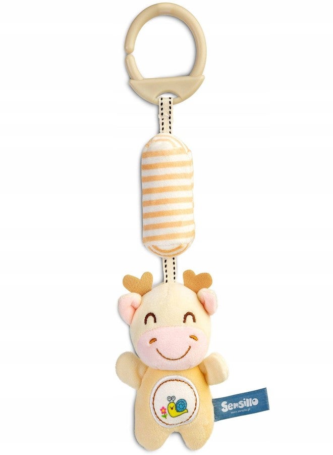 SMILE BABY Plush Hanging Toy Rattles for Crib and Stroller Keep Your Baby Entertained and Engaged. Soft, Colorful, and Safe, They Stimulate Sensory Development and are Perfect for Playtime Fun (Deer) - Image 1